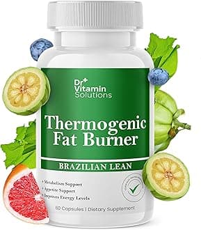 DR VITAMIN SOLUTIONSThermogenic Fat Burner Brazilian Lean, Weight Loss Pills for Women, Waist Trimmer & Supplements for Bloating for Women & Men, 60 Capsules