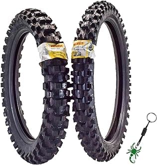 Pirelli Scorpion MX Extra X Front 80/100-21 & Rear 100/90-19 Dirt Bike Tires with Keychain - Two Pack