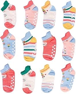 Girls Clubs Cotton Anti Slip Grip Socks for Kids Boys & Girls (Assorted Random Designs)