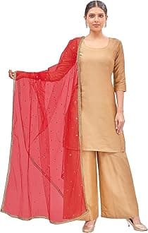 Women's Net Embroidered Full Size Dupatta (42" X 2.50 Meters)