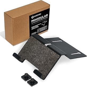 Moodular Wooden Monitor Stand Add-ons Tablet / Smart Accessory Mount [Accessory Only - Requires Moodular Wooden Monitor Stand Slide Rails for Use] Black MSA-TS