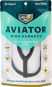 The AVIATOR Pet Bird Harness and Leash XL Black 95-0135 BK