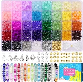 Funtopia6-8 mm glass beads crystal B, 8mm, Gemstone, Jade
