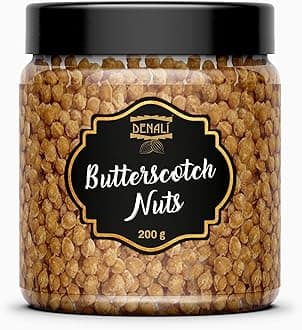 Denali Premium Butterscotch Nuts - Delicious Toppings for Cooking/Baking Cakes, Cookies, Muffins, Mousse, Cake Decoration, Ice Cream topping (200g - Jar)