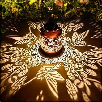 Mothers Day Gifts for Mom Hummingbird Solar Lanterns Outdoor Waterproof Hanging Solar Lights Hummingbird Gifts for Women Men Metal Bird Decorative LED Lanterns for Yard, Patio, Lawn, Garden Decor