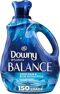 DownyInfusions Laundry Fabric Softener Liquid, BALANCE, Crisp Rain and Blue Eucalyptus, 101 fl oz