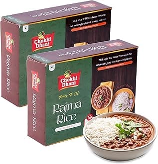 Chokhi Dhani Ready to Eat Rajma Rice, Just Heat & Eat, Microwavable, (Pack of 2, 360g Each)
