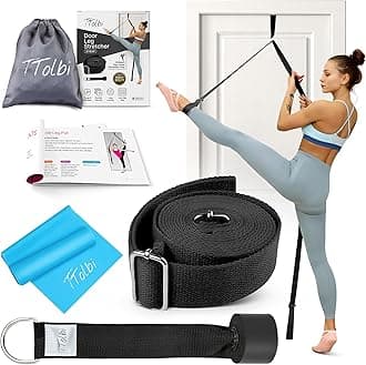 Stretching Strap with Door Anchor & Resistance Band – Leg Stretcher for Improving Flexibility & Splits – Ideal for Ballet, Dance, Cheer, Yoga & Gymnastics – Home Training Equipment for All Levels