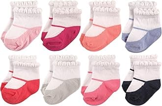 Hudson Baby Baby Girls Cotton Rich Newborn and Terry Socks Socks (pack of 8)