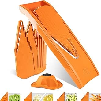 BORNER V Mandoline Slicer Kitchen V1 ClassicLine Starter Set | Vegetable Grater Börner - Quality Made in Germany, Color:Orange