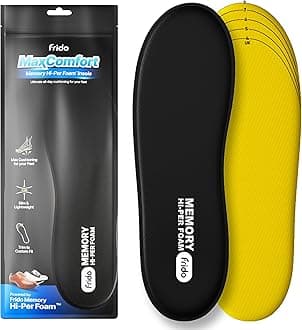 – Frido Max Comfort Memory Hi-Per Foam Trimmable Insole compatible for Formal Shoes | Loafers | Running | and Casual Shoes | Size Small, 37 to 42 EU (Pack of 1 Pair)