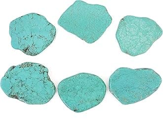 COIRIS Natural Turquoise Gemstone Big Irregular Shape Chips Stone Loose Beads for Jewelry Making Extra Large blue