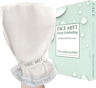 Microdermamitt® 100% Natural Exfoliating Face Mitt - The Original - Microdermabrasion Alternative - Exfoliating Tool Leaves Your Skin Smooth, Radiant And Healthier In Less Than A Minute