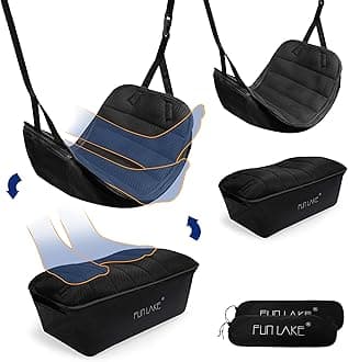 - 2-in-1 Airplane Footrest Pillow - Inflatable Travel Foot Hammock & Cushioned Foot Pad for Ultimate Comfort on Flights, Travel Accessories, Portable Foot Rest for Flights
