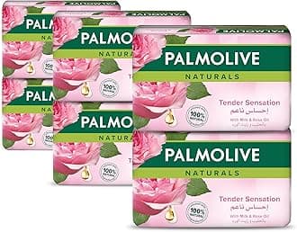 Palmolive Naturals Bar Soap Soft and Moisture with Milk and Rose 120x6, 6 Pack