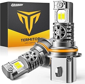 Termitor Latest & Brightest 9004 HB1 Light Bulbs, 40,000lm, 10x Super Bright, 1:1 Halogen Size, 60,000 Hours, Ultra Long Life, 6500K, Cool White Fog Bulbs, Plug