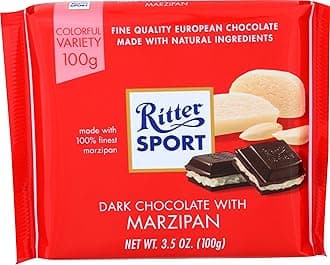 Ritter Dark Chocolate With Marzipan, 3.5 Oz