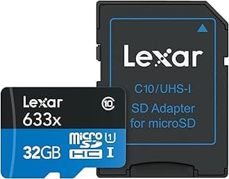 LexarHigh-Performance microSDHC 633x 32GB UHS-I Card w/SD Adapter - LSDMI32GBBNL633A