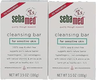 SEBAMEDSoap-free Cleansing Bar For Sensitive Skin, 3.5-Ounce Boxes (Pack of 2)