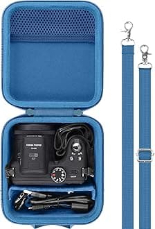Camera Case Compatible with KODAK PIXPRO AZ405/AZ425/AZ255/AZ401/AZ528 Digital Camera Vlogging Camera(Blue Case)