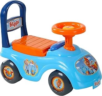 Blippi NE Basic Ride-On by Dynacraft – Fun and Colorful Design, Perfect for Toddlers, Sturdy and Durable, Easy to Assemble, Ideal for Indoor and Outdoor Play