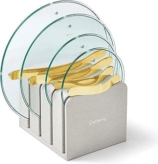 Iconics Glass Lids Set for Pots and Pans - Made With Tempered Glass - Sized to Fit Caraway Ceramic-Coated & Stainless Steel Cookware - Includes 4 Sizes - 7", 8", 10.5", & 11.8"