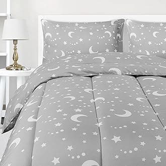 Utopia Bedding All Season Moon Star Comforter Set with 2 Pillow Cases - 3 Piece Soft Brushed Microfiber Kids Bedding Set for Boys/Girls – Machine Washable (Twin/Twin XL)