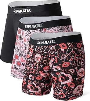 Separatec Mens Underwear with Pouch Moisture Wicking Dual Pouch Boxer Briefs Breathable Cool Rayon from Bamboo Underwear Men