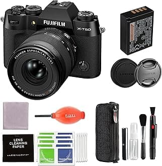 X-T50 Mirrorless Digital Camera XF16-50mmF2.8-4.8 R LM WR Lens Kit - Black Bundle with Additional Accessories