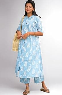 Women's Rayon Viscose A-Line Printed Kurta with Pant