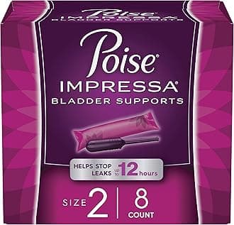 Poise Impressa Incontinence Bladder Supports for Bladder Control Size 2, 8 Count