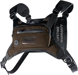 MVRK Water Resistant Running Vest Chest Pack, Phone Holder for Running, Lightweight Training Pack with Reflective Detail