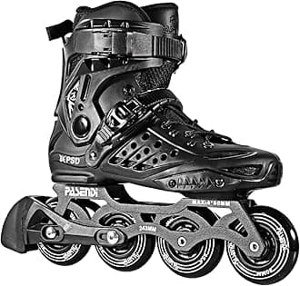 Professional 4X80Mm Wheels Inline Skates,Outdoor Fitness Single Row Skates for Adult Women Men,Removable and Washable Split Inner Boots, Black Adult Male.