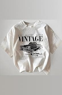 Cotton Blend Oversized Fit Half Sleeve Printed Round Neck T-Shirt for Women | Aesthetic Summer Wear