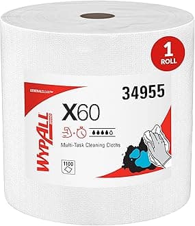 GeneralClean X60 Cloths Multi-Task Cleaning Wipes, Jumbo (34955), Strong and Absorbent Towels, White (1 Roll of 1,100 Sheets, 1,100 Sheet Total)