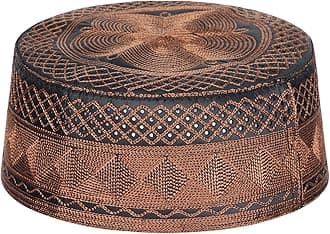 Men Muslim Prayer Kufi Hat Breathable Embroidery Kofia Topi Sunhat Islam Kufi Headware Praying Beanie