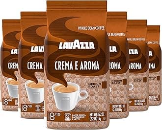 Crema E Aroma Coffee Beans, Pack of 6, 6 x 1000g