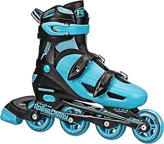 Roller Derby V-Tech 500 Adjustable Performance Inline Skates for Men, Women, Kids, Teens, Large (6-9)