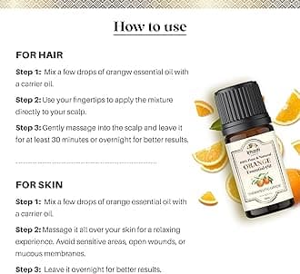 Khadi Earth Orange Essential Oil for Skin, Aromatherapy and Diffuser | Orange Oil to Improve Skin Complexion & Enhance Mood | 100% Pure & Natural Orange Essential Oil - 10ml