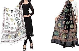 BLACK MACYWomen's Embroidered Cotton Dupatta