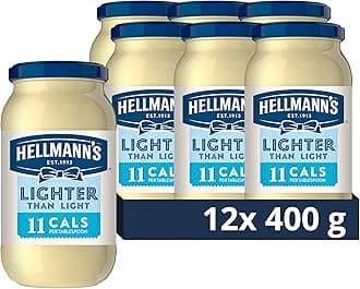 Hellmann's Lighter Than Light Mayonnaise same great taste light mayo for sandwiches, wraps and salads 12x 400 g