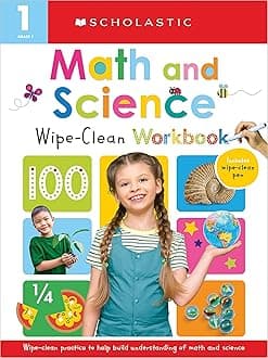 First Grade Math/Science Wipe Clean Workbook: Scholastic Early Learners (Wipe Clean) Paperback – Picture Book, 30 August 2023