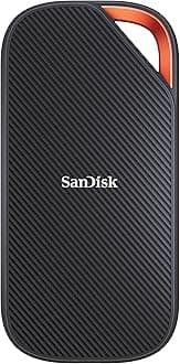 4TB SANDISK Extreme PRO Portable SSD with USB4, Up to 3800 MB/s Read and 3700MB/s Write, USB-C, USB 3.2, Backwards Compatible, IP65 Water and Dust Resistance - SDSSDE82-4T00-G25