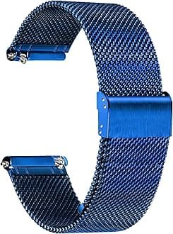 TStrap Mesh Watch Band Metal - Black Quick Release Watch Bands for Men Women - Stainless Steel Smart Watches Strap Bracelet Replacement - 10mm 12mm 14mm 16mm 18mm 20mm 22mm