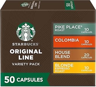 by Nespresso Capsules, (50 Pods, Compatible With Nespresso Original Machines) (Mild Variety Pack), Box - 0.057 Kg