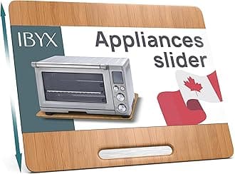 Ibyx Elegant Sliding Tray for Your Coffee Maker & Heavy Kitchen Appliances - Sturdy, Slides Easily from Under The Cabinet - Rolling Appliance Tray for Countertop with Wheels 13"X10.5"
