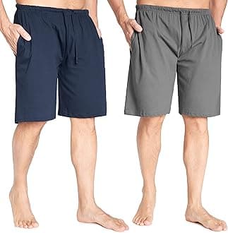 CityComfort Men's Pyjama Shorts Lounge Shorts (pack of 2)