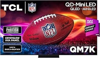 TCL 85 Inch Class QM7K Series | Mini LED QLED 4K HDR | 85QM7K, 2025 Model | 120HZ-144HZ Anti Reflective Screen Smart Google TV Dolby Atmos Onkyo Audio | Voice Remote Alexa Gaming Streaming Television