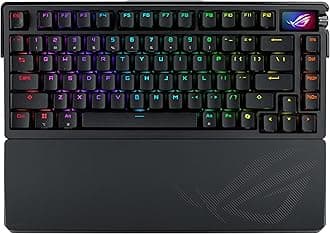 ROG Azoth Extreme 75% Custom Gaming Keyboard, Aluminum Chassis, Carbon Fiber Positioning Plate, Adjustable Gasket Mount, 3 Layer Dampening, Color OLED Touchscreen, ROG NX Storm Switches, PBT Keycaps