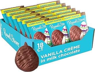 RUSSELL STOVER Easter Vanilla Crème Milk Chocolate Easter Egg, 1.3 oz. (Pack of 18)